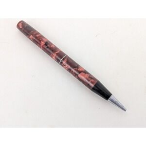 Vintage WATERMAN'S RED MARBLE RIPPLE TWIST MECHANICAL PENCIL 4 1/4" LONG